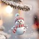 thumbnail image 1 of Seyotauo Cute Snowman Acrylic Pendant, Santa Claus Xmas Tree Accessories, Cartoon Christmas Ornament, 1 of 4