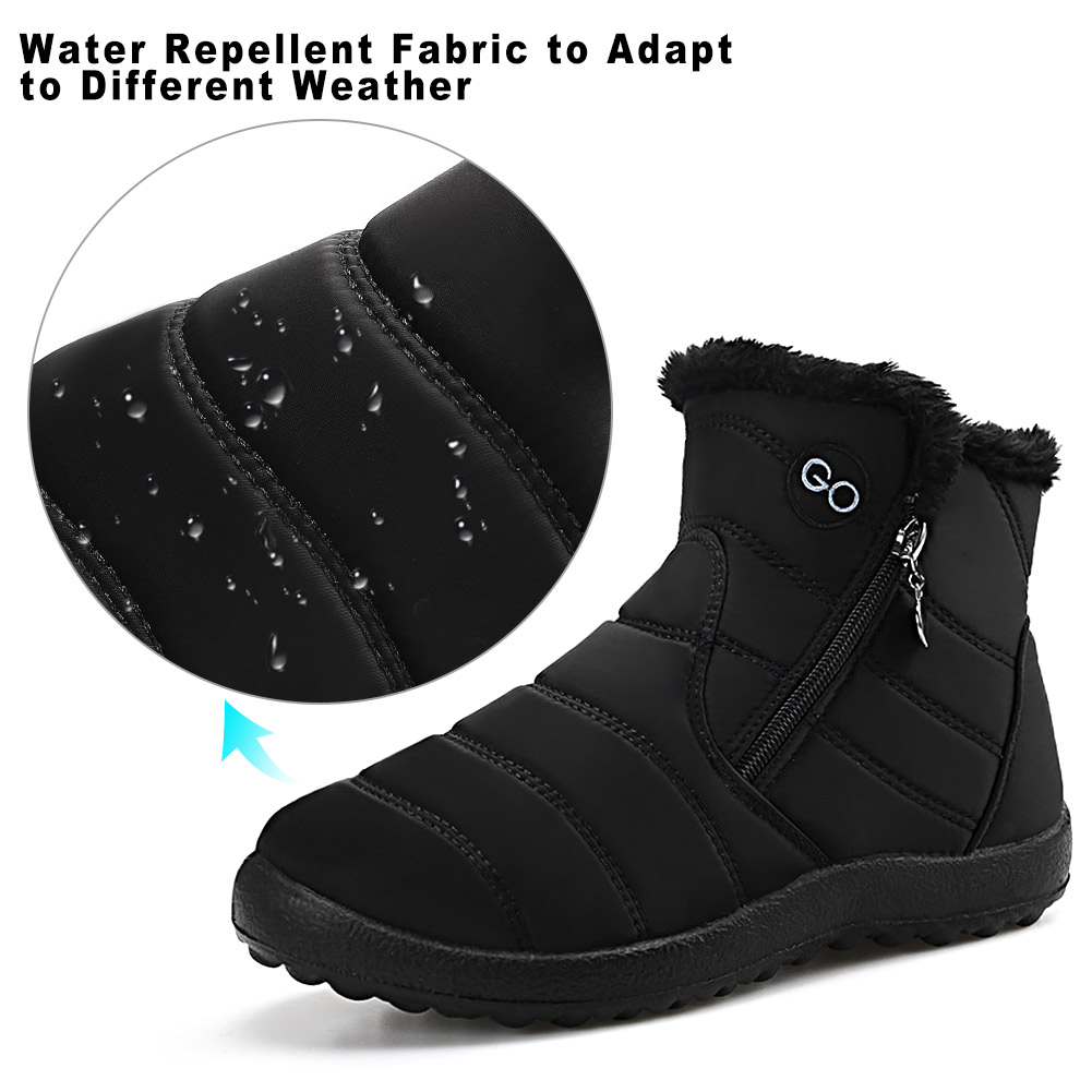 Womens Snow Boots Waterproof Ankle Boots Comfortable Keep Warm Winter Shoes for Women - image 5 of 8