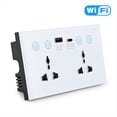 thumbnail image 2 of Enchufe Universal UE Reino EE. UU. Tuya WiFi Interruptor de Enchufe Inteligente con Puerto USB y Tipo C Salida Smart Life, 2 of 5