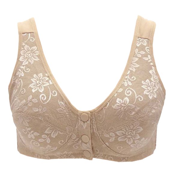 Women's Adjustable Front Closure Wireless Bra Comfortable Support Sexy Thin Fabric Seamless Soft Cup Everyday Wear