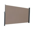thumbnail image 5 of 118 x 71" Outdoor Aluminum Handle Pentacle Side Pull Shed Office Partition Cafe Terrace Windshield Isolation Canopy Brown, 5 of 10