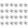 thumbnail image 1 of 24Pcs Christmas Glitter Artificial Poinsettia Flowers Xmas Poinsettia Artificial Wedding Flowers Decorations Xmas Tree Ornaments for Party Favors, 6inch, 1 of 9
