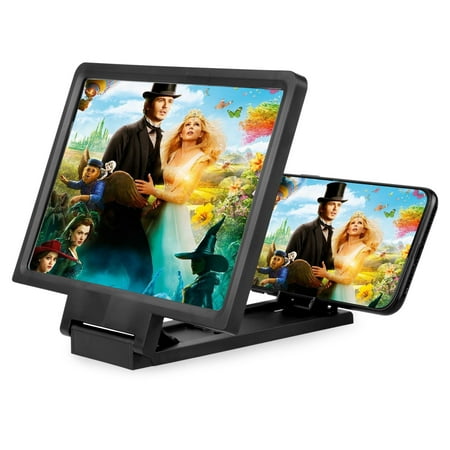 Mobile Phone Spyware 3D HD Mobile Phone Screen Enlarge Magnifier Movies Amplifier with Practical Phone Bracket Stand Holder for iPhone 4/5/6/7/7S Plus, Samsung Galaxy Note 6/5/4/3 Edge All Smart Phones ()