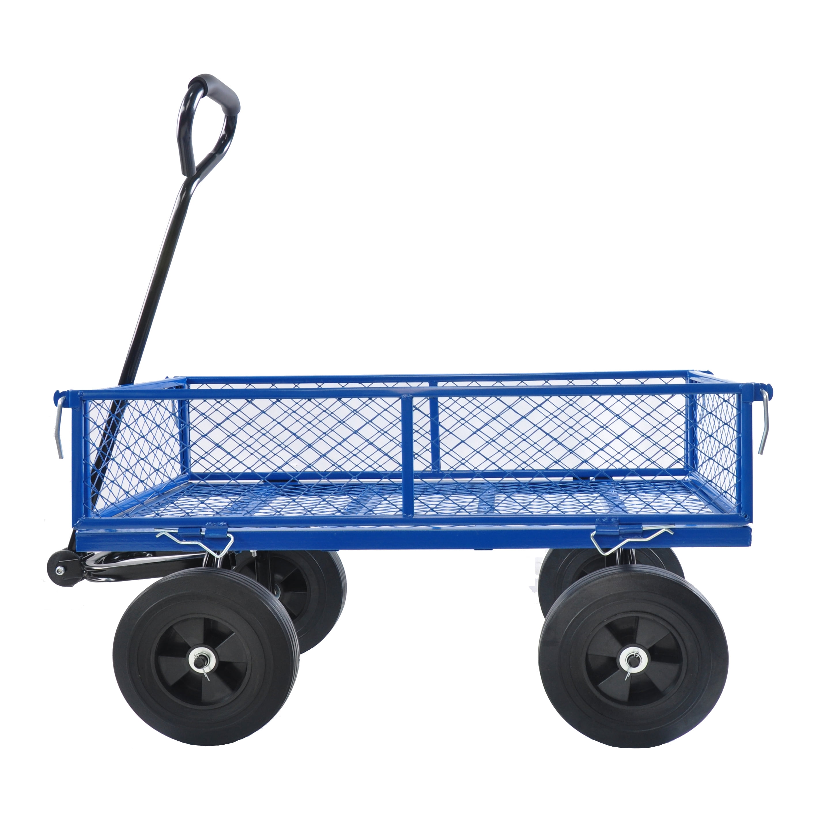Multi-Functional Garden Dump Cart with Spacious Bed, Solid Tires, Heavy-Duty Steel Frame, Versatile Utility Wagon for Gardening Farming Yard Work
