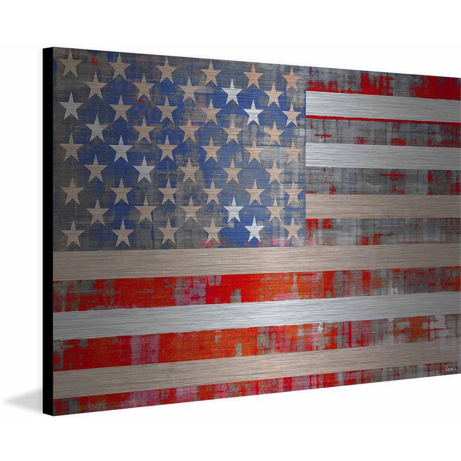 Parvez Taj  'American Dream' Painting Print on Brushed Aluminum 18 x 12