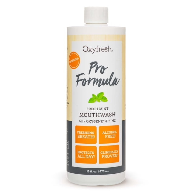 Enjuague bucal Oxyfresh Pro Formula Fresh Mint 473 ml sin alcohol