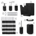 thumbnail image 4 of Clara Clark  23 Piece Complete Bathroom Accessories Kit With Shower Curtain and Rug Set Black, 4 of 5