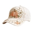 thumbnail image 4 of 3D Halloween Baseball Cap, Washed Adjustable Dad Hat, Unisex Cotton Halloween Hat for Women Men Fall Wearing Gift, 4 of 6