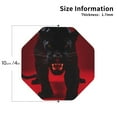 thumbnail image 2 of Fuzoiu Black Panther Red Background Print Leather Coasters Set,Drink Coasters Set of 4,for Tabletop Protection, Durable PVC Coasters,Home Décor and Housewarming Gift-Octagon, 2 of 6