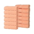 thumbnail image 3 of Superior Chevron 12-Piece Zero Twist Cotton Washcloth Set, Plush and Ulta Soft Towels, Peach, 3 of 11
