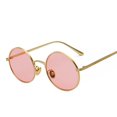 thumbnail image 1 of Gafas de sol con montura redonda de metal para mujer, gafas de sol estilo retro punk para hombre, gafas de sol personalizadas, 1 of 6