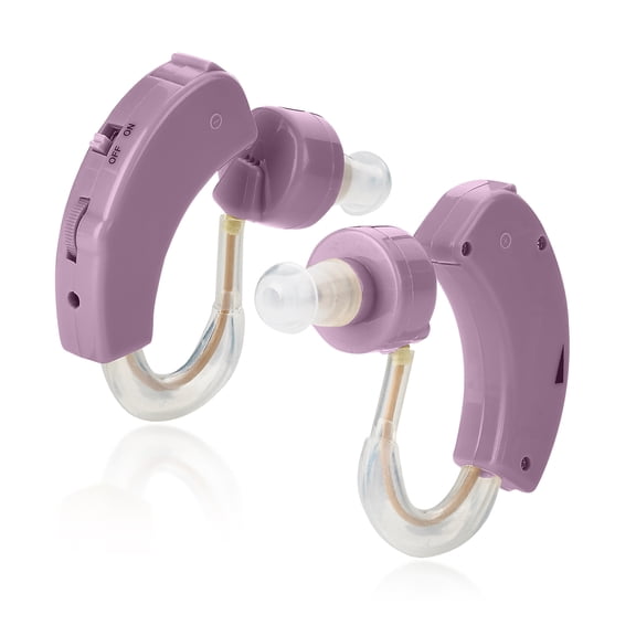 MEDca Premium Listening New Set of 2 Small BTE Purple Pair Amplifiers Audio Headphones