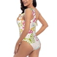thumbnail image 4 of Honeii Retro Colorful Butterfly for women's one-piece swimsuit featuring a chic one-shoulder design experience elegance and style in the water-Medium, 4 of 6