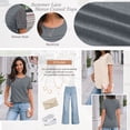 thumbnail image 5 of SUNBS Blouses for Women Short Sleeve Lace Tops Dressy Casual Tees, Sizes S-2XL, 5 of 10