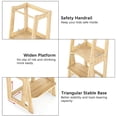thumbnail image 7 of Toddler Step Stool with Safety Rail, 2-in-1 Convertible Design, Kids Kitchen Standing Tower Helper for Bathroom Sink and Kitchen Counter, Natural, 7 of 7