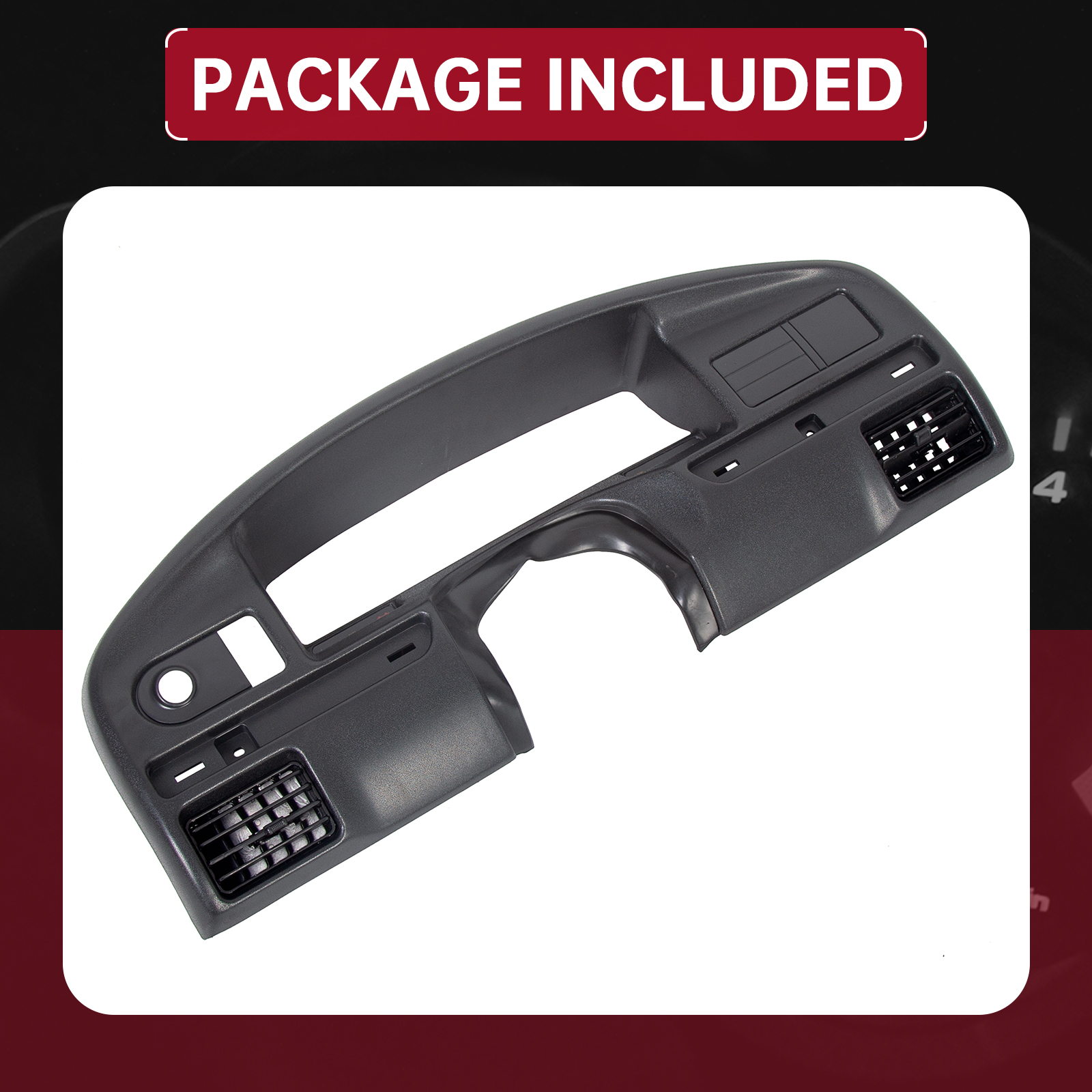 Kojem Instrument Dashboard Cover Fit for 1992-1997 Ford Bronco F150 F250 F350 Cluster Dash Panel Bezel Mat Cover Trim Replacement for F2TZ15044D70A
