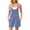 Blue, variant on Kaemgyyd Women's Summer Rompers Spaghetti Strap V Neck Wide Leg Shorts Jumpsuits Sleeveless Backless Textured Overall Beach Outfit