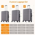 thumbnail image 5 of Aidoly Luggage Sets, 20-24-28 inch, Hard-Shell Suitcases for Teen and Adult, Spinner Wheels, Expandable, Dark Gray, 5 of 7