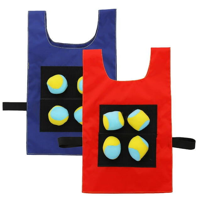 Dodgeball Game Set Funny Interactive Target Game Set Tag Vest with 4 Dodge Ball