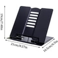 thumbnail image 2 of Adjustable Book Holder, Foldable Cookbook Stand for Reading, Heavy Duty Steel Frame with Non-Slip Pad for Hands-Free Use in Kitchen, Office & Travel(Black)DSF, 2 of 8