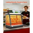 thumbnail image 2 of KFFKFF 3-Tier Commercial Food Warmer Display, 1200W Food Display Warmer with LED Light, Top Storage and Adjustable Shelves, 86℉~185℉ Steam Heating, 75L, 2 of 9