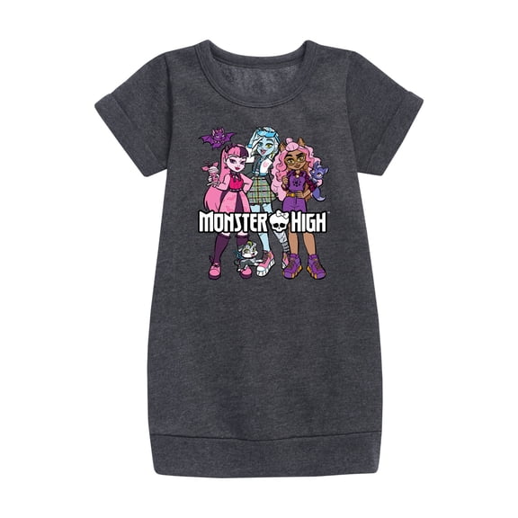 Monster High - Magical Girls & Their Spooky Pets - Toddler & Youth Girls Fleece Dress