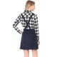 thumbnail image 5 of INSPIRE CHIC Día De San Patricio Vestido Tipo Peto Tipo Peto Evasé Con Tirantes De Pana Para Mujer Azul M, 5 of 6