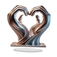 thumbnail image 3 of Estatuilla de mano de corazón, estatua de gesto de amor, adorno de escultura de mano de escritorio acrílico para baño, soporte de TV y sala de, 3 of 8
