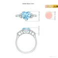 thumbnail image 5 of ANGARA Natural Heart-Shaped 1.4 ct Aquamarine Engagement Ring with Diamonds in 14K White Gold for Women (Size-8mm) | March Birthstone, Anniversary, Jewelry Gift for Women | Natural Aquamarine Ring, 5 of 10