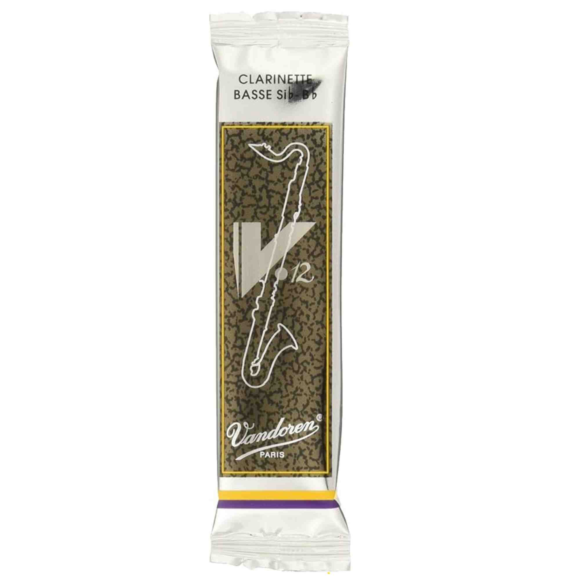 Vandoren Bass Clarinet V.12 Reeds Strength #2.5; Box of 5