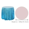 thumbnail image 2 of TIELUTT Round Sequin Tablecloth47.2" Glitter Sequin Sequin Fabric Tablecloth Fabric Tablecloth round Linen Tablecloths Rectangular Table Cloth round Disposable Tablecloth Christmas Disposable Table R, 2 of 5