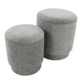 thumbnail image 5 of LumiSource Grey Fabric Marla Upholstered Ottoman Set, 5 of 6