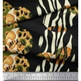 thumbnail image 3 of Soimoi Black Cotton Duck Fabric Leopard & Wild Animal Skin Printed Fabric 1 Yard 42 Inch Wide, 3 of 3