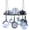 33", variant on 33" Square Metal Pot Ceiling Mount Rack with 15 Hooks
