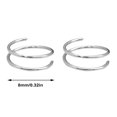 thumbnail image 3 of 2pcs Double Nose Rings For Pierced Noses Spiral Nose Rings For Girls, Nostril Piercing Jewellery, 3 of 5
