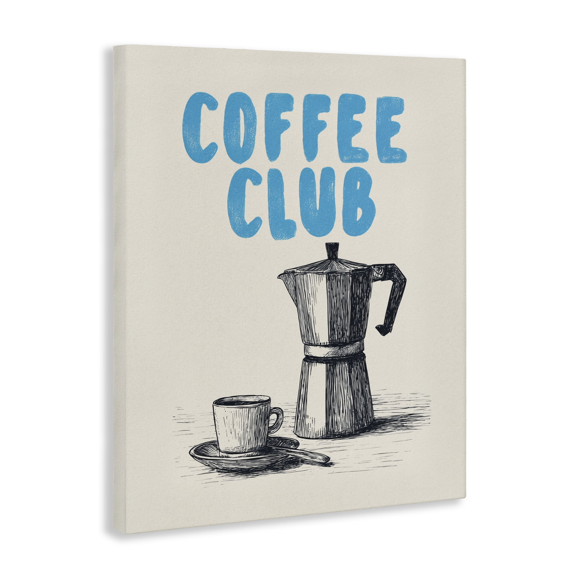 Stupell Industries Coffee Club Retro Drawing Canvas Wall Art, design by Andreas Magnusson