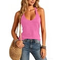 thumbnail image 6 of Juesizh Tank Tops for Women U Neck Sleeveless Basic Shirts Summer Casual Solid Color T Back Cutout Tank Top, S-L, 6 of 9