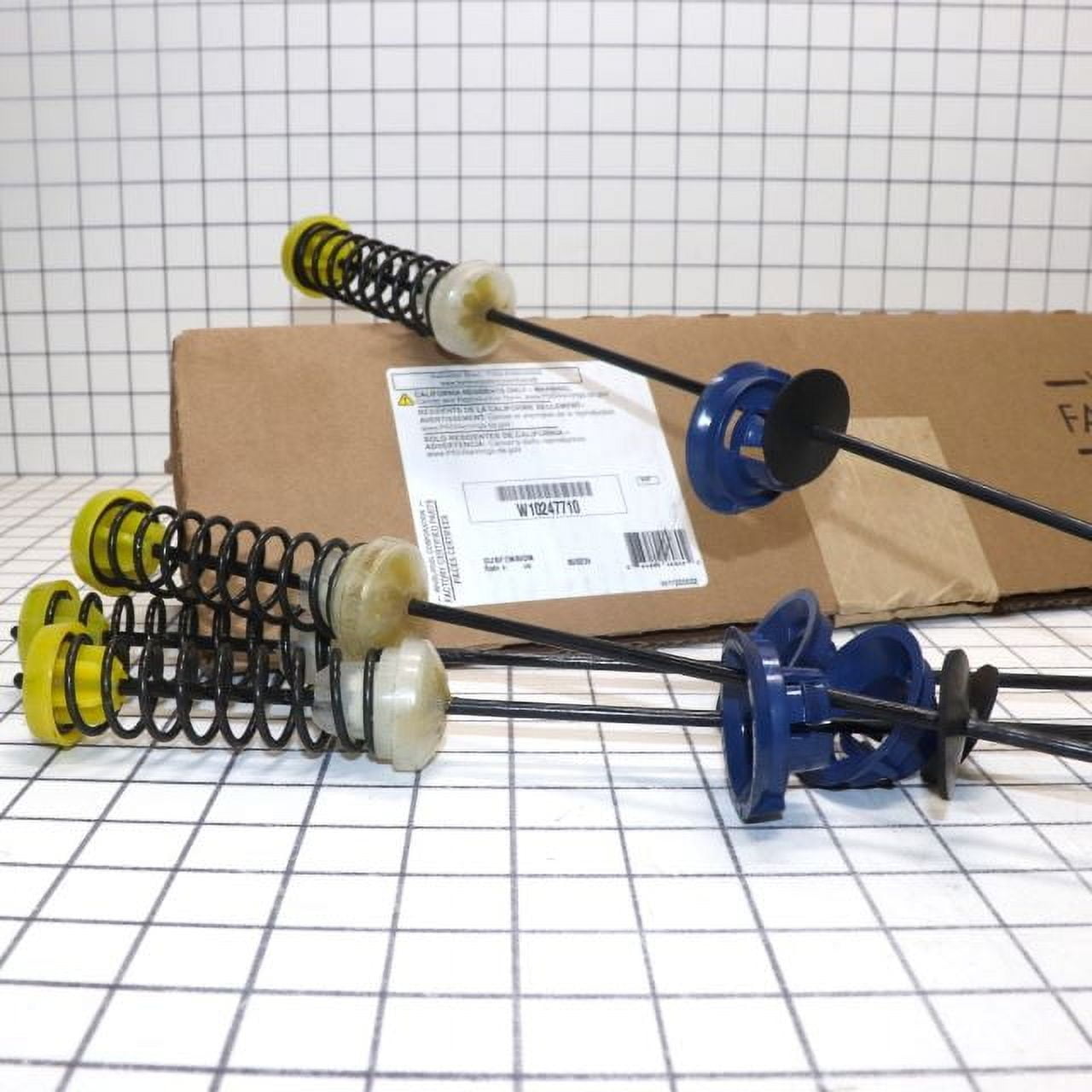 Whirlpool W10247710 Genuine OEM Top Load Washer Suspension Rod Kit Replacement Part - Replaces W10277357, W10256514, W10237427