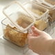 thumbnail image 4 of Recipiente de curado sellado con ventosa montado | Caja organizadora de pared para cocina transparente y transparente hermética con ganchos y estante extraíble | 1 juego 25,9x11,8x7,5cm, 4 of 7
