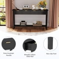 thumbnail image 4 of JSUN7 60 Inch Long Console Table - Entryway Table with Storage Drawers and Shelf, Wood Sofa Table Behind Couch Table, Console Tables for Entryway, Living Room, Hallway, Foyer, Bright Black, 4 of 9