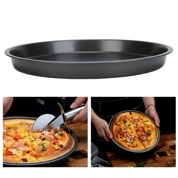 Non Stick Pizza Pan Deep Thickened Carbon Steel Baking Pan for Kitchen Bakery