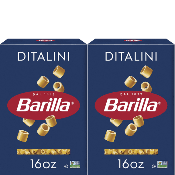 Barilla Classic Non-GMO, Kosher Certified Ditalini Pasta, 16 Oz