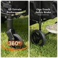 thumbnail image 6 of TouHeart Foldable Wagon Stroller for 2 Kids, Toddler stroller with Canopy&Adjustable push handle , 220 Lbs Capacity, Black, 6 of 13