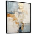 thumbnail image 2 of Designart "Golden Beige Road Tapestry" Abstract Collages Floater Framed Canvas Wall Art, 2 of 5