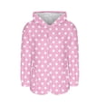 thumbnail image 6 of Generic Womens Fleece Jacket Lightweight Fuzzy Sherpa Jackets Long Sleeve Polka Dots Print Hooded Sweatshirt Coat with Hood, 6 of 6