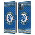 thumbnail image 1 of Head Case Designs Officially Licensed Chelsea Football Club Christmas Jumper Pattern 3 Leather Book Wallet Case Cover Compatible with Apple iPhone 12 Pro Max, 1 of 6