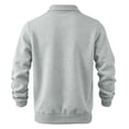 thumbnail image 6 of Domuza Mens Quarter Zip Lapel Collar Pullover Casual Lightweight Fleece Solid Color Comfort Soft Sweatshirt, 6 of 7