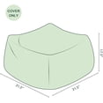 thumbnail image 3 of CHUN YI Bean Bag Seat Cover Textured Grid Stretch Slipcover with Zipper (L, Gray), 3 of 6