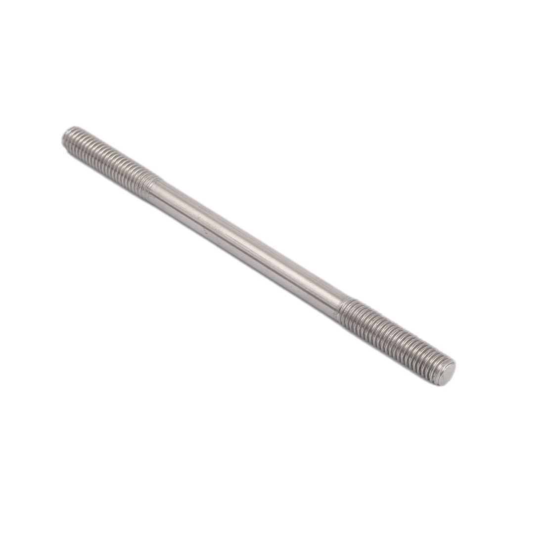 Unique Bargains M8 x 130mm Tight Adjustable Push Double End Thread Stud Teeth Rod 10pcs