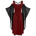 thumbnail image 2 of DYMADE Robe d'Halloween pour Femmes Robe Gothique Punk Costume de Fête Cosplay, 2 of 4